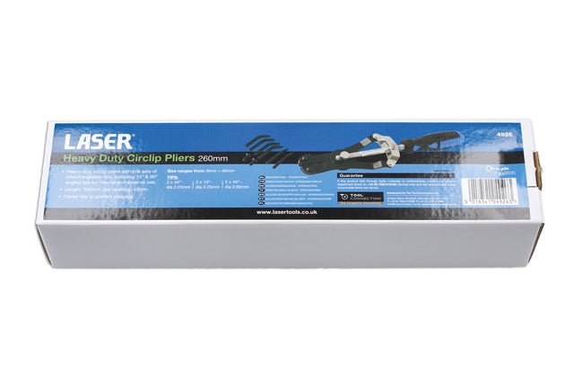 Laser Tools 4926 Heavy Duty Circlip Pliers 260mm Laser Tools