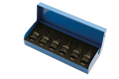 Laser Tools 4939 Impact Spline Socket Bit Set 1/2"D 6pc Laser Tools