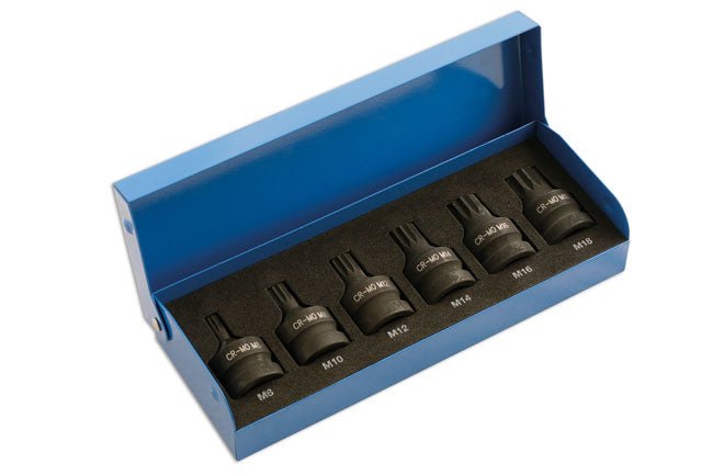 Laser Tools 4939 Impact Spline Socket Bit Set 1/2"D 6pc Laser Tools