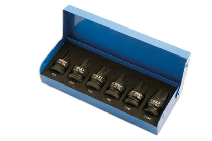 Laser Tools 4947 Heavy Duty TorxÂ® Socket Bit Set 1/2"D 6pc Laser Tools