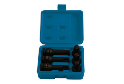 Laser Tools 5019 Spline Bit Set 1/2"D 6pc Laser Tools