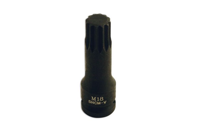 Laser Tools 5063 Spline Socket Bit 1/2"D M18 Laser Tools