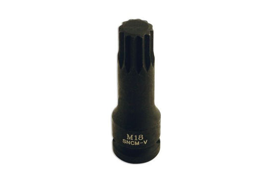 Laser Tools 5063 Spline Socket Bit 1/2"D M18 Laser Tools