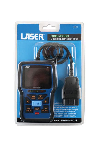 Laser Tools 5091 OBDII/EOBD Code Reader & Reset Tool Laser Tools