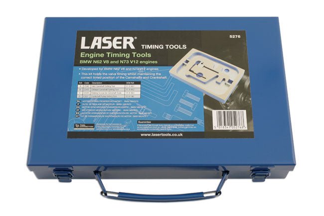 Laser Tools 5276 Engine Timing Tool Kit - for BMW N62, N73 Laser Tools