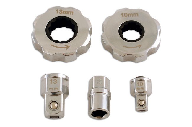 Laser Tools 5433 Finger Ratchet Set 1/4"D, 3/8"D 5pc Laser Tools