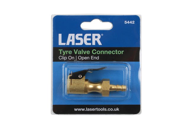 Laser Tools 5442 Tyre Valve Connector - Clip On/Open End Laser Tools