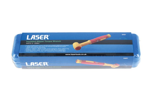 Laser Tools 5481 Insulated 'Slipper' Torque Wrench 3/8"D 5 - 25Nm Laser Tools