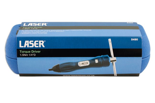 Laser Tools 5490 Torque Driver 1/4"D 1 - 5Nm Laser Tools