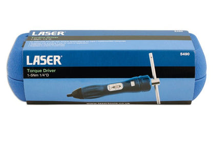 Laser Tools 5490 Torque Driver 1/4"D 1 - 5Nm Laser Tools