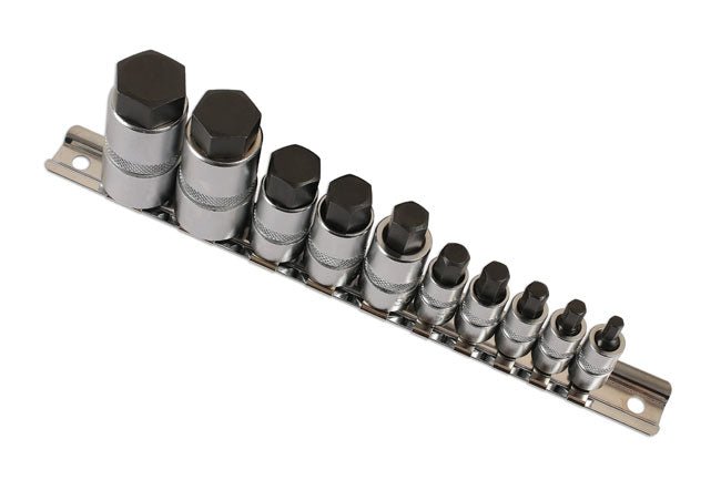 Laser Tools 5522 Hex Socket Bit Set 1/4"D, 3/8"D, 1/2"D 10pc Laser Tools