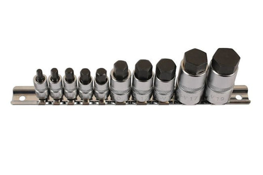 Laser Tools 5522 Hex Socket Bit Set 1/4"D, 3/8"D, 1/2"D 10pc Laser Tools