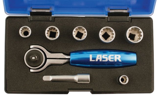 Laser Tools 5530 AlldriveÂ® Socket Set 1/4"D 8pc Laser Tools