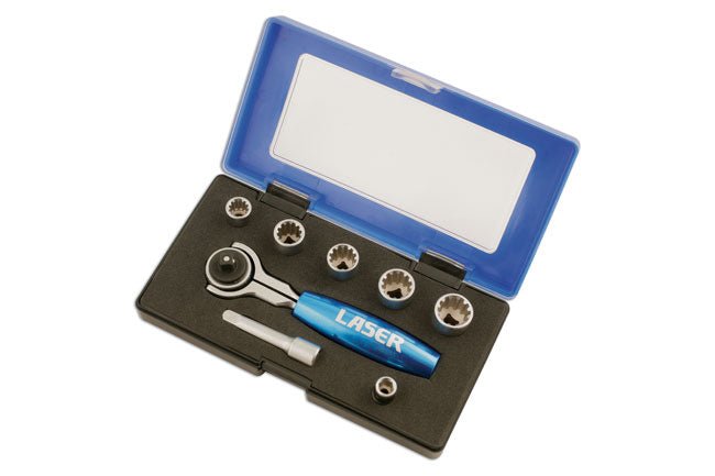 Laser Tools 5530 AlldriveÂ® Socket Set 1/4"D 8pc Laser Tools