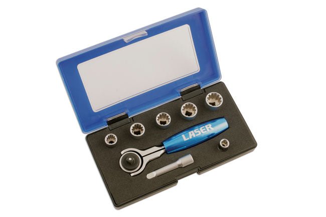 Laser Tools 5530 AlldriveÂ® Socket Set 1/4"D 8pc Laser Tools