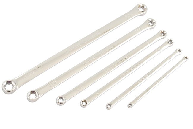 Laser Tools 5580 Extra Long Star Ring Spanner Set 6pc Laser Tools