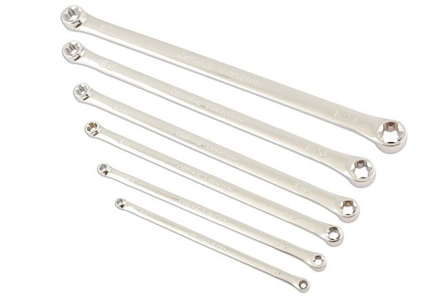 Laser Tools 5580 Extra Long Star Ring Spanner Set 6pc Laser Tools