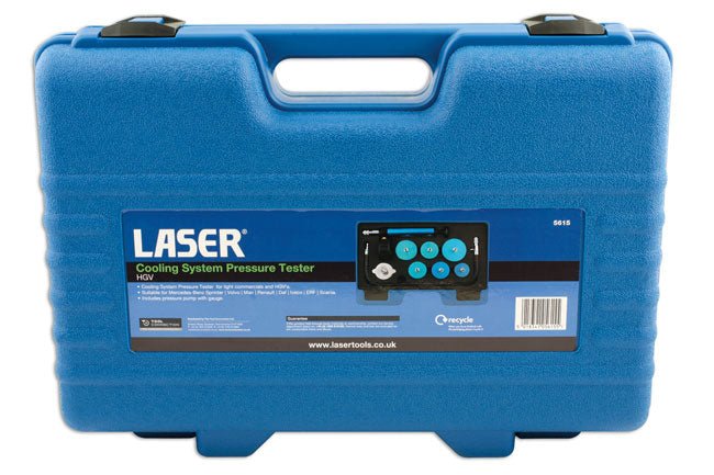 Laser Tools 5615 Cooling System Pressure Tester - for HGV Laser Tools