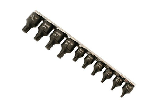 Laser Tools 5664 Low Profile Star Socket Bit Set 1/4"D, 3/8"D 10pc Laser Tools