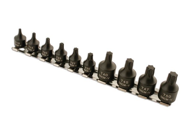 Laser Tools 5664 Low Profile Star Socket Bit Set 1/4"D, 3/8"D 10pc Laser Tools