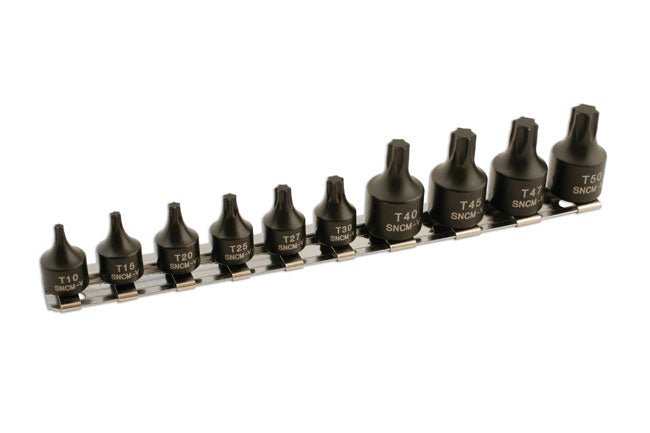 Laser Tools 5664 Low Profile Star Socket Bit Set 1/4"D, 3/8"D 10pc Laser Tools
