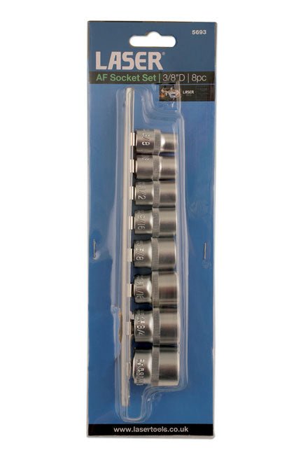 Laser Tools 5693 AF Socket Set 3/8"D 8pc Laser Tools