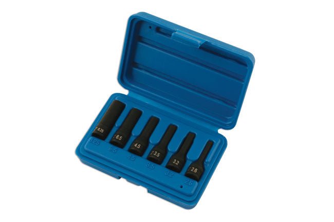 Laser Tools 5785 Glow Plug Electrode Removal Sockets 1/4"D 6pc Laser Tools