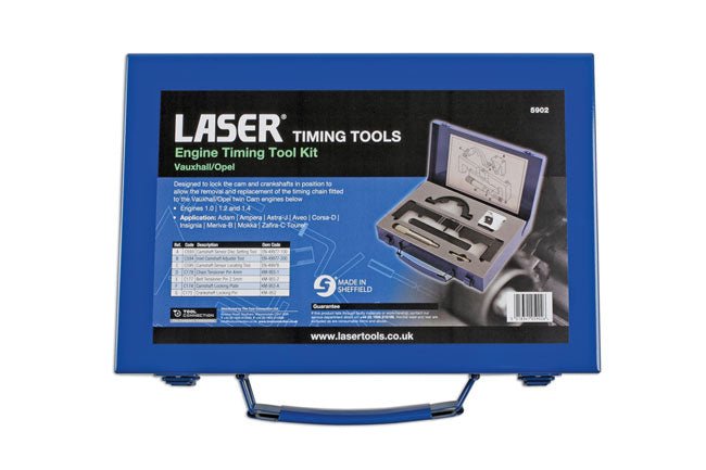 Laser Tools 5902 Engine Timing Tool Set - for Vauxhall/Opel Laser Tools