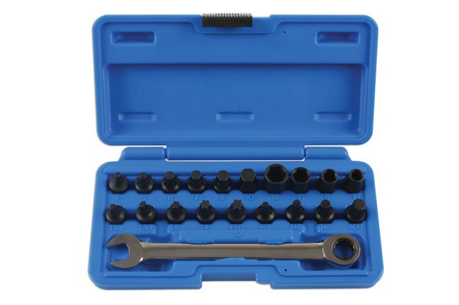 Laser Tools 5914 Low Profile Bit Set 1/4"D 20pc Laser Tools