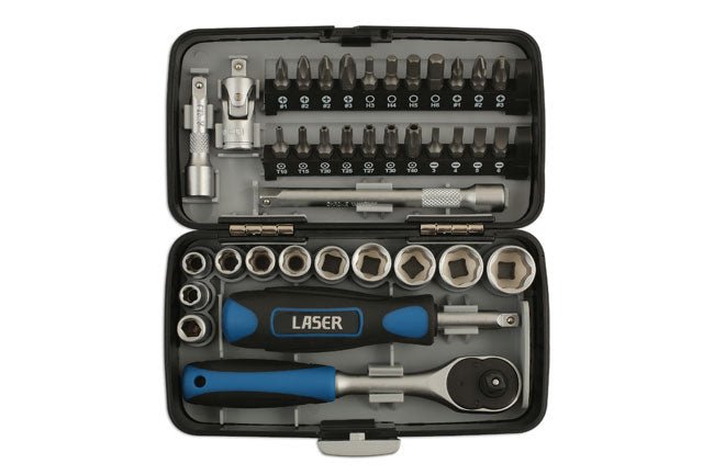 Laser Tools 5960 Socket & Bit Set 1/4"D 38pc Laser Tools