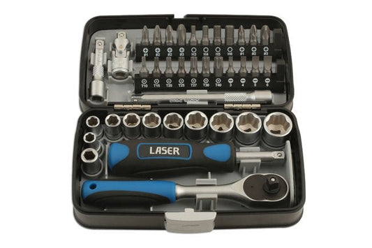 Laser Tools 5960 Socket & Bit Set 1/4"D 38pc Laser Tools