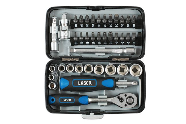 Laser Tools 5960 Socket & Bit Set 1/4"D 38pc Laser Tools