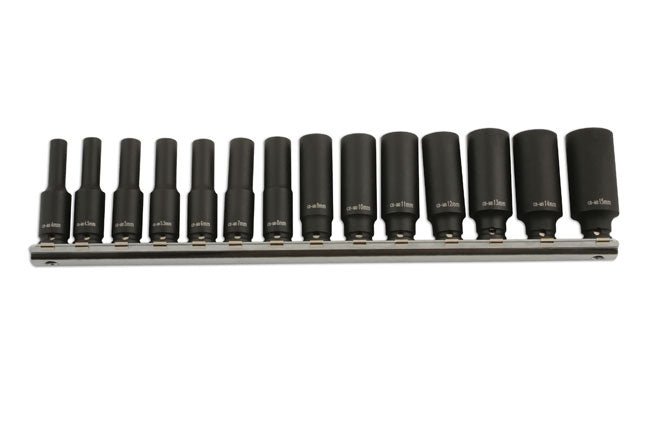 Laser Tools 5962 Deep Impact Socket Set 1/4"D 14pc Laser Tools