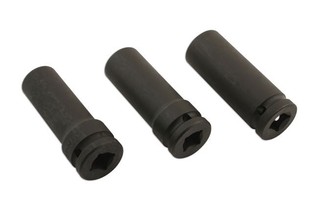 Laser Tools 5965 Damaged Wheel Nut Remover 1/2"D 3pc Laser Tools