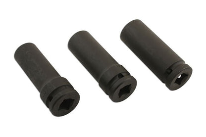 Laser Tools 5965 Damaged Wheel Nut Remover 1/2"D 3pc Laser Tools