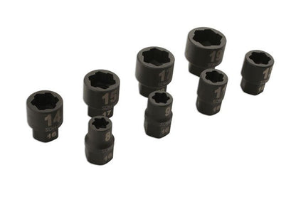 Laser Tools 5966 Damaged Nut/Bolt Remover 3/8"D 8pc Laser Tools