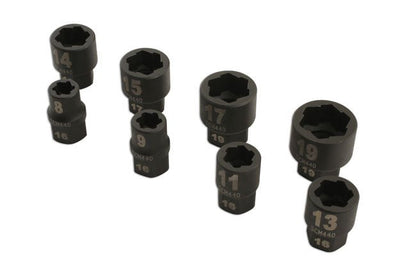 Laser Tools 5966 Damaged Nut/Bolt Remover 3/8"D 8pc Laser Tools