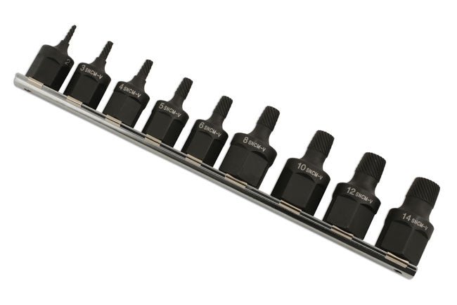 Laser Tools 5967 Screw Extractor Set 3/8"D & 1/2"D 9pc Laser Tools