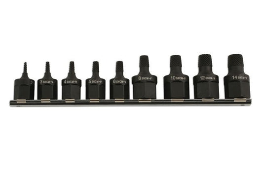 Laser Tools 5967 Screw Extractor Set 3/8"D & 1/2"D 9pc Laser Tools