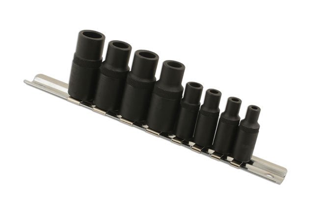 Laser Tools 6058 Tap Socket Set 3/8"D, 1/4"D 8pc Laser Tools