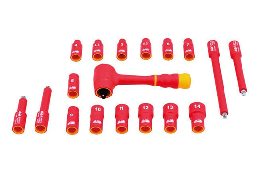 Laser Tools 6145 Insulated Socket Set 1/4"D 18pc Laser Tools