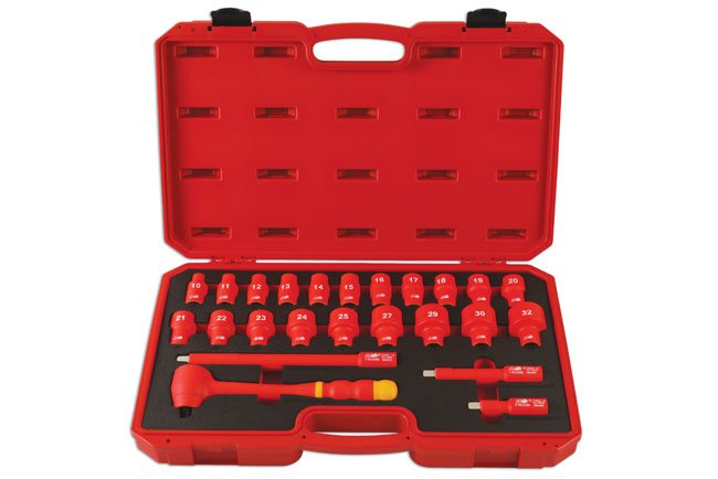 Laser Tools 6147 Insulated Socket Set 1/2"D 24pc Laser Tools