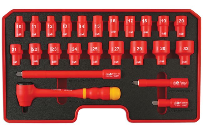 Laser Tools 6147 Insulated Socket Set 1/2"D 24pc Laser Tools
