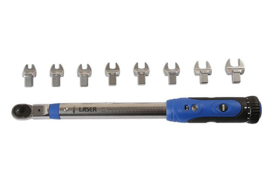 Laser Tools 6167 Torque Wrench 1/4"D - 9 Heads Laser Tools