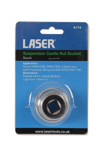 Laser Tools 6174 Suspension Castle Nut Socket - Suzuki Laser Tools