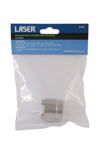 Laser Tools 6175 Suspension Castle Nut Socket 37mm - Kawasaki Laser Tools