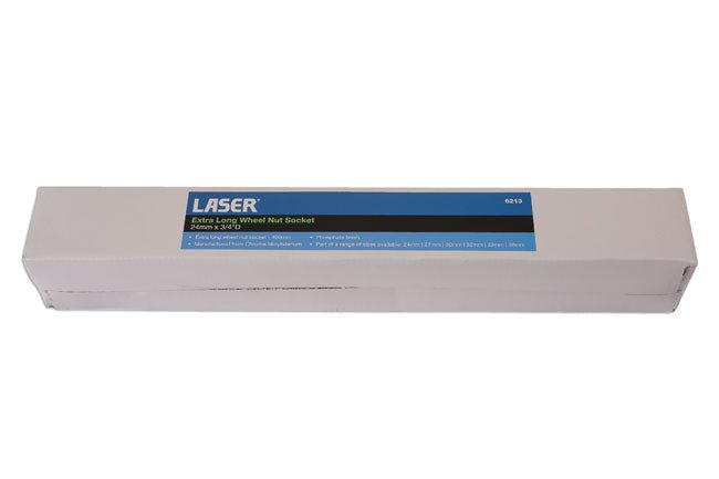 Laser Tools 6213 Extra Deep Wheel Nut Socket 3/4"D 24mm Laser Tools