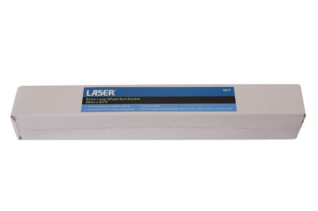 Laser Tools 6217 Extra Deep Wheel Nut Socket 3/4"D 33mm Laser Tools