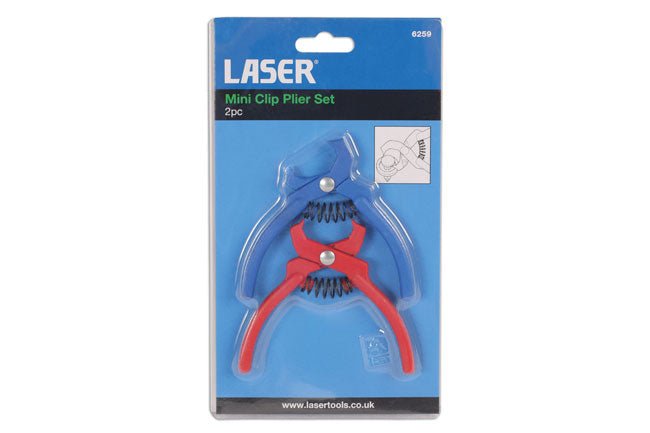Laser Tools 6259 Mini Clip Plier Set 2pc Laser Tools