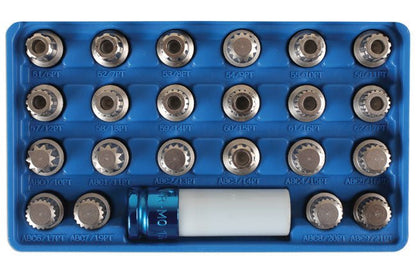 Laser Tools 6275 Locking Wheel Nut Key Set 23pc - for VAG Laser Tools